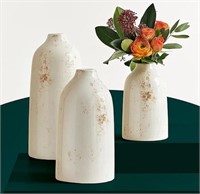 White Ceramic Vase Set of 3 - Shelf&Shelf