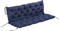 Tufted 3-Seater Bench Cushions  Dark Blue
