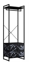 Sorbus Clothing Rack w/ Drawers - Black Marble