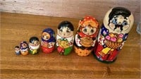 Vintage Ukrainian Nesting Dolls 1 in to 8 1/4 in