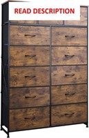 WLIVE Tall Dresser  13 Drawers  Rustic Brown