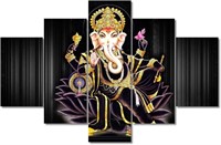 Lord Ganesha Decor Canvas Wall Art 60'Wx40'H