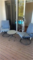 Patio Swivel chairs and table