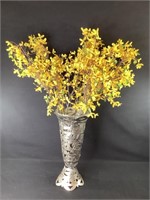 Metal Dragonfly Vase with Flowers