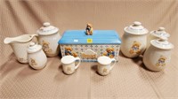 Bear Bread Box, Canister Set, Pitcher, S&P Shakers