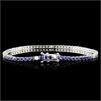 14K Bracelet 4.02ct Sapphire & 0.29ctw Diamond