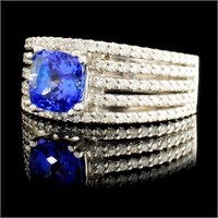 14K Tanzanite & Diamond Ring: 2.51ctw & 1.32ctw