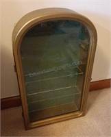 Wall Display Case w Adjustable Glass Shelves