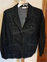 Ladies Denim & Co Denim Jacket Size L