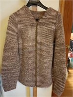 Hand Knit Zip Up Sweater