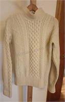 Hand Knit Irish Wool Sweater Size 40