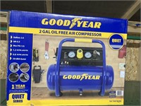 Goodyear 2 gallon air compressor, new in box
