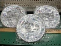 Snowman giving plate set, 6 plates total