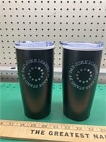 2 travel coffee cups