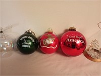 Marines and other Glass Ornaments