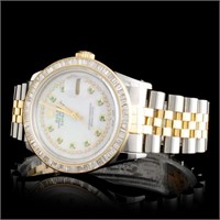 36mm wristwatch 3.00ct diamonds Rolex DateJust