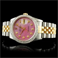 Diamond 36mm Rolex DateJust Watch