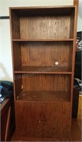 Wooden Bookshelf w Cabinet