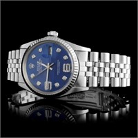 36mm Diamond Rolex SS DateJust Watch