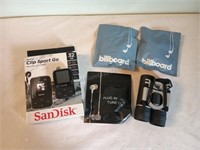 San Disk Clip On MP3 Player, Binoculars & More