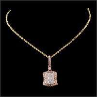 1.08ctw Diamond Pendant in 14K Rose Gold