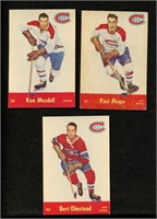 1955 PARKHURST HOCKEY  LOT OF 3 - OLMSTEAD, MEGER