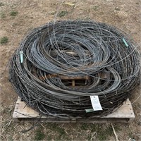 Pallet Lot of Barb Wire and Electric No. 9 Wire