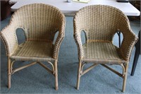 Wicker Patio Chairs set of 2