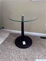 Modern Glass Wood Side Table