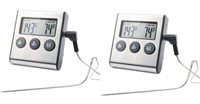 NEW $34 2PK Digital Meat Thermometers w/Probes