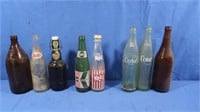 Vintage Pepsi, Coke, Kecks Bottles