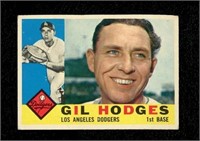 1960 TOPPS BASEBALL # 295 GIL HODGES - DODGERS