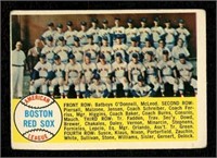 1958 TOPPS BASEBALL #312 BOSTON RED SOX TEAM CARD