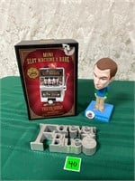 Mini Slot Machine/Bank& Sheldon Bobbing Head