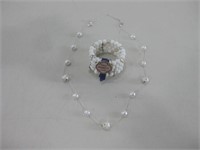 Vtg Braclet W/ Genuine Pearls & Faux Necklace