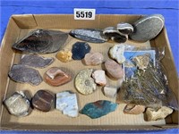 Box of Cut & Polished Rocks & Geodes