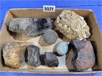 Box of Med/Large Rocks & Petrified Wood