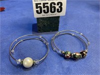 Bracelets, Enameled Spheres & Faux Pearl Coil