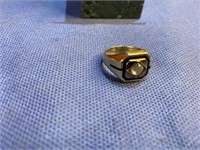 Ring, Diamond Shape Stone, Sz 7.75, 13.2 Grams