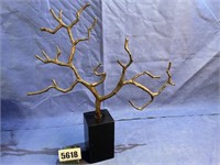 Bronze Tree Sculpture w/Metal Base, 17.5"T