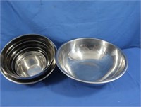 6 Stainless Steel Mixing Bowls-asst sizes