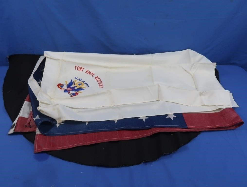 Vintage American Flag, US Army Fort Knox, Eagle