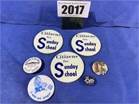 6 Variety Pins & Slip On Button