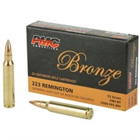 PMC Bronze .223 Remington Rifle Ammo - 55 Grain |
