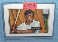 Willie Mays Bowman reprint Baseball card