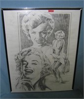 Marilyn Monroe vintage print signed Petronelli