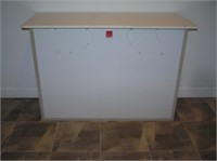 Portable bar with rear storage area