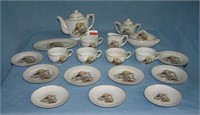 22 piece quality Japanese porcelain child's tea se