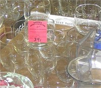Box of vintage estate drinking glasses