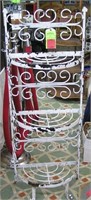 Antique wrought iron bakers rack